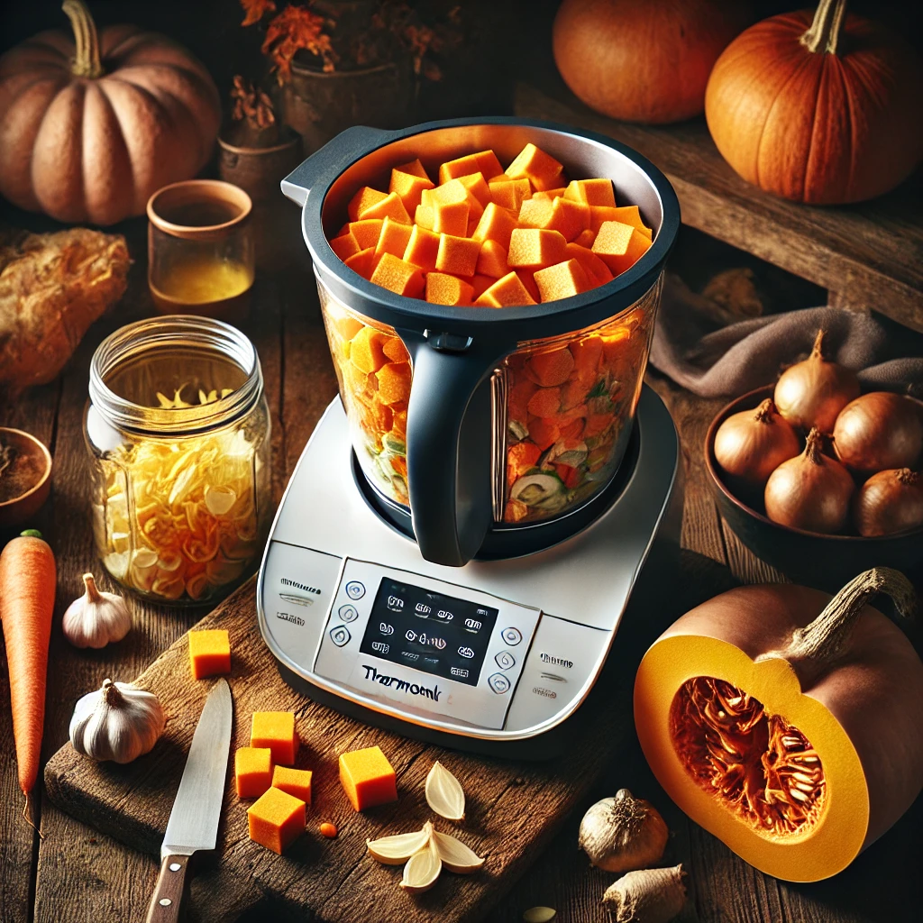 Incorporación de la calabaza en la thermomix