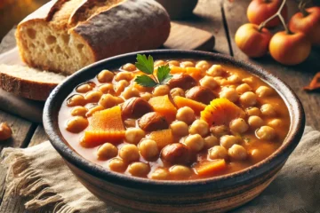 Guiso de Garbanzos con Castañas al Estilo Serranía de Ronda